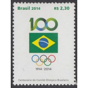 Brasil Brazil 3344 2014 Centenario del Comité Olímpico Brasileño MNH
