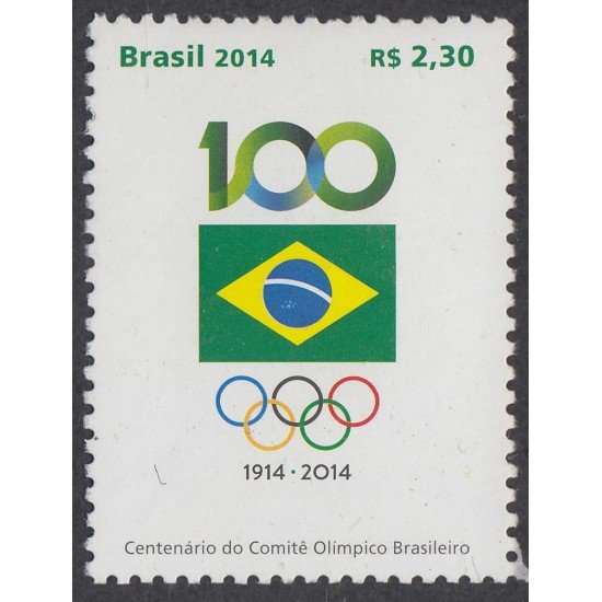 Brasil Brazil 3344 2014 Centenario del Comité Olímpico Brasileño MNH Brasil Brazil 3344 2014 Centenario del Comité Olímpico Brasileño MNH