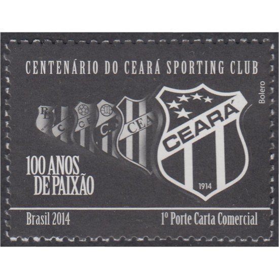 Brasil Brazil 3329 2014 100 Años del Club deportivo de Fútbol Paixao MNH Brasil Brazil 3329 2014 100 Años del Club deportivo de Fútbol Paixao MNH