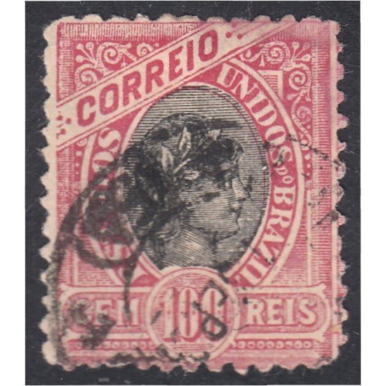 Brasil Brazil 90 1897 Nuevos grabados Libertad Liberty usado
