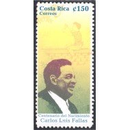 Costa Rica 884 2009 100º del Nacimiento de Carlos Luis Fallas MNH