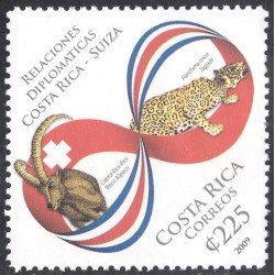 Costa Rica 896 2009 Relaciones diplomáticas Costa Rica Suiza MNH Costa Rica 896 2009 Relaciones diplomáticas Costa Rica Suiza MNH
