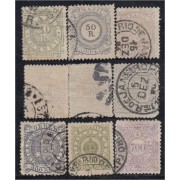 Brasil Brazil 59/67 1884/88 Serie antigua cifras usados Brasil Brazil 59/67 1884/88 Serie antigua cifras usados