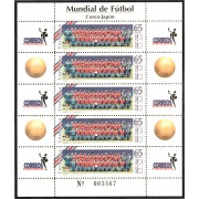 Costa Rica 703 2002 Minipliego Copa del mundo de Fútbol 2002  MNH