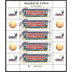 Costa Rica 703 2002 Minipliego Copa del mundo de Fútbol 2002 MNH Costa Rica 703 2002 Minipliego Copa del mundo de Fútbol 2002 MNH