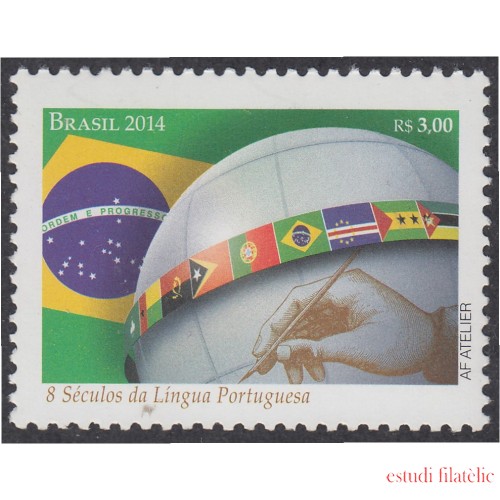 Brasil Brazil 3326 2014 8 siglos de lengua portuguesa MNH