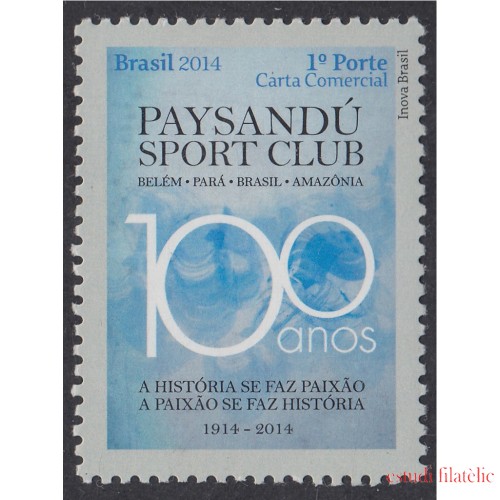 Brasil Brazil 3323 2014 100 Años del Club deportivo de Fútbol Paysandú MNH