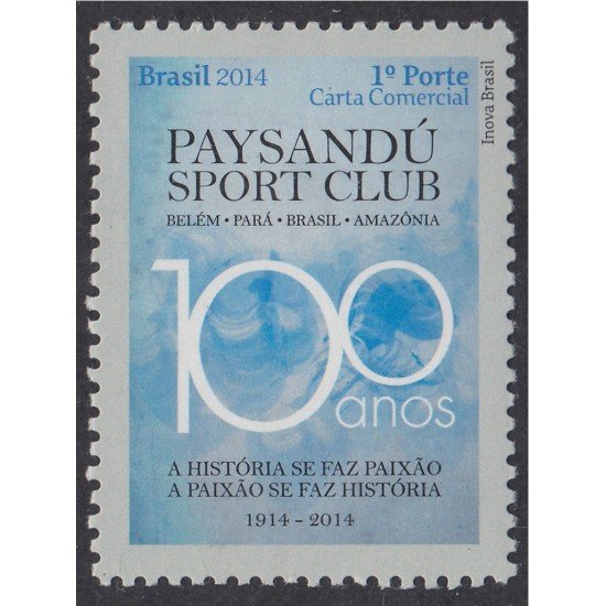 Brasil Brazil 3323 2014 100 Años del Club deportivo de Fútbol Paysandú MNH Brasil Brazil 3323 2014 100 Años del Club deportivo de Fútbol Paysandú MNH