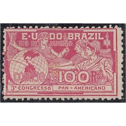 Brasil Brazil 126 1906 3º Congreso Panamericano en Río de Janeiro MH