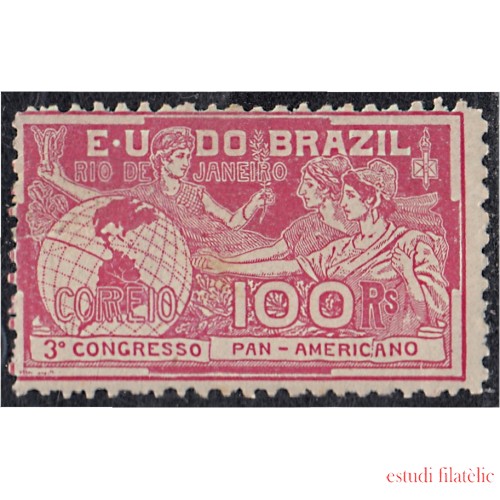Brasil Brazil 126 1906 3º Congreso Panamericano en Río de Janeiro MH