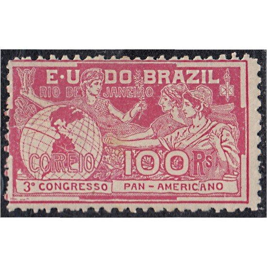 Brasil Brazil 126 1906 3º Congreso Panamericano en Río de Janeiro MH Brasil Brazil 126 1906 3º Congreso Panamericano en Río de Janeiro MH