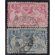 Brasil Brazil 126/27 1906 3º Congreso Panamericano en Río de Janeiro usados