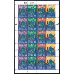 Costa Rica 742a/45a 2003 Minipliego Navidad Sobre tasa en beneficio de la Ciudad de los Niños MNH