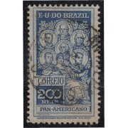 Brasil Brazil 144 1909 4º Congreso Panamericano Efigies de San Martín Andrada Hidalgo Washington O´Higgins y Bolívar usado Brasil Brazil 144 1909 4º Congreso Panamericano Efigies de San Martín Andrada Hidalgo Washington O´Higgins y Bolívar usado