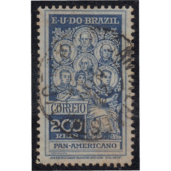 Brasil Brazil 144 1909 4º Congreso Panamericano Efigies de San Martín Andrada Hidalgo Washington O´Higgins y Bolívar usado Brasil Brazil 144 1909 4º Congreso Panamericano Efigies de San Martín Andrada Hidalgo Washington O´Higgins y Bolívar usado