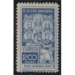Brasil Brazil 144 1909 4º Congreso Panamericano Efigies de San Martín Andrada Hidalgo Washington O´Higgins y Bolívar MH Brasil Brazil 144 1909 4º Congreso Panamericano Efigies de San Martín Andrada Hidalgo Washington O´Higgins y Bolívar MH