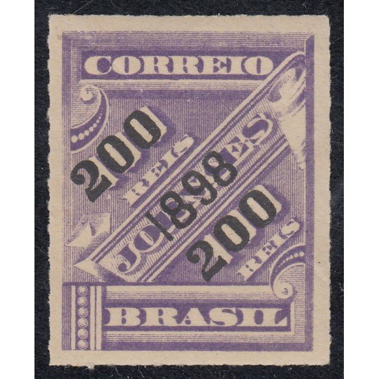 Brasil Brazil 92 1898 Sello de periódico de 1889 sobreimpreso MH