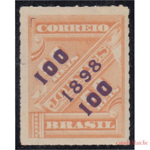 Brasil Brazil 91 1898 Sello de periódico de 1889 sobreimpreso MNH