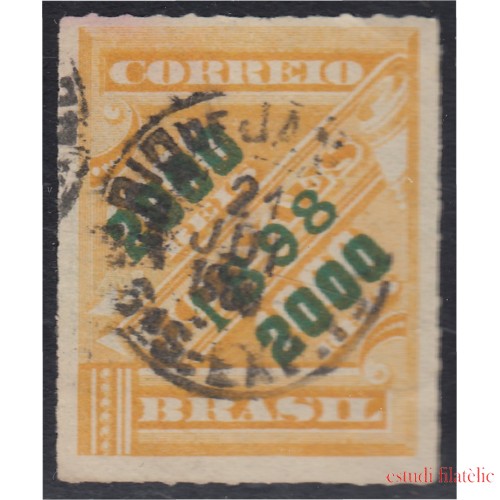 Brasil Brazil 99 1898 Sello de periódico de 1889 sobreimpreso usado