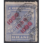 Brasil Brazil 98 1898 Sello de periódico de 1889 sobreimpreso usado