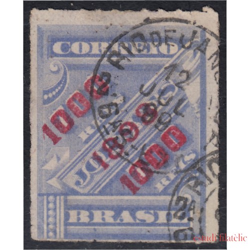 Brasil Brazil 98 1898 Sello de periódico de 1889 sobreimpreso usado