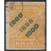 Brasil Brazil 97 1898 Sello de periódico de 1889 sobreimpreso usado