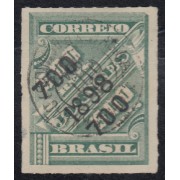 Brasil Brazil 96 1898 Sello de periódico de 1889 sobreimpreso usado