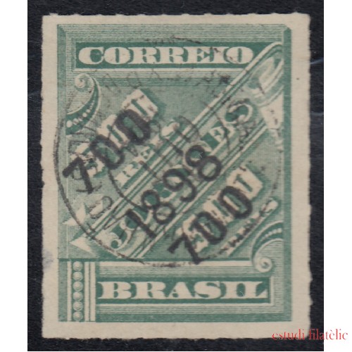 Brasil Brazil 96 1898 Sello de periódico de 1889 sobreimpreso usado
