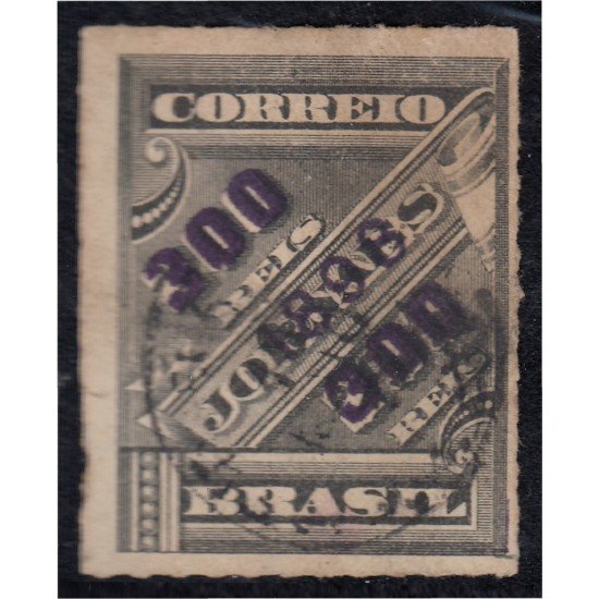 Brasil Brazil 93 1898 Sello de periódico de 1889 sobreimpreso usado Brasil Brazil 93 1898 Sello de periódico de 1889 sobreimpreso usado