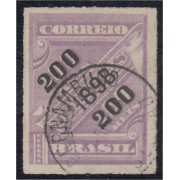 Brasil Brazil 92 1898 Sello de periódico de 1889 sobreimpreso usado Brasil Brazil 92 1898 Sello de periódico de 1889 sobreimpreso usado