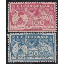 Brasil Brazil 126/27 1906 3º Congreso Panamericano en Río de Janeiro MH