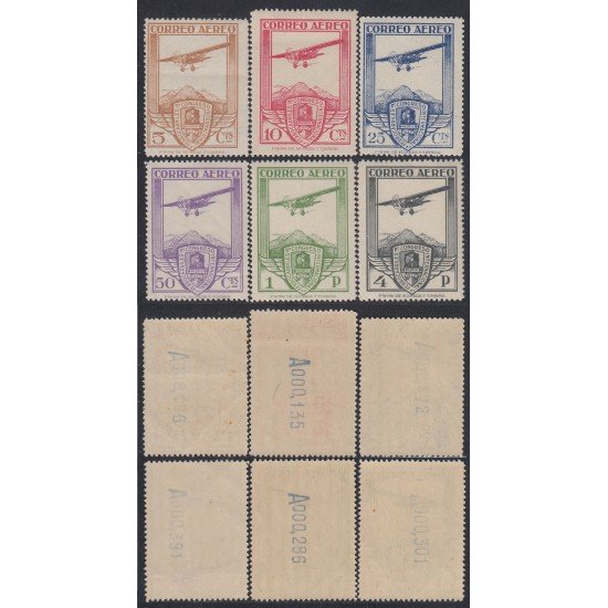 España Spain 483/88 1930  Ferrocarril Avión Plane Bristol MNH