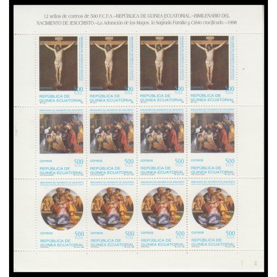 Guinea Ecuatorial 252/54 1999 Bimilenario del Nacimiento Jesús MNH Guinea Ecuatorial 252/54 1999 Bimilenario del Nacimiento Jesús MNH