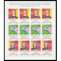 Guinea Ecuatorial 237/39 1997 Schubert Buey Brahms MNH Guinea Ecuatorial 237/39 1997 Schubert Buey Brahms MNH