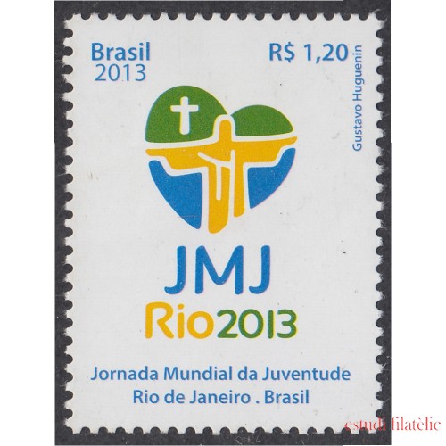 Brasil Brazil 3279 2013 Jornada Mundial de la Juventud MNH