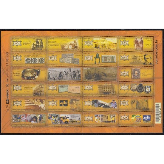 Brasil Brazil 3254/77 2013 Correos 350 Años de Historia MNH Brasil Brazil 3254/77 2013 Correos 350 Años de Historia MNH