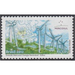 Brasil Brazil 3227 2012 Mercosur Energía renovable MNH Brasil Brazil 3227 2012 Mercosur Energía renovable MNH