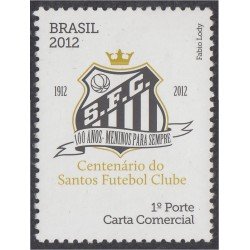 Brasil Brazil 3197 2012 Centenario del Club de Fútbol Santos MNH