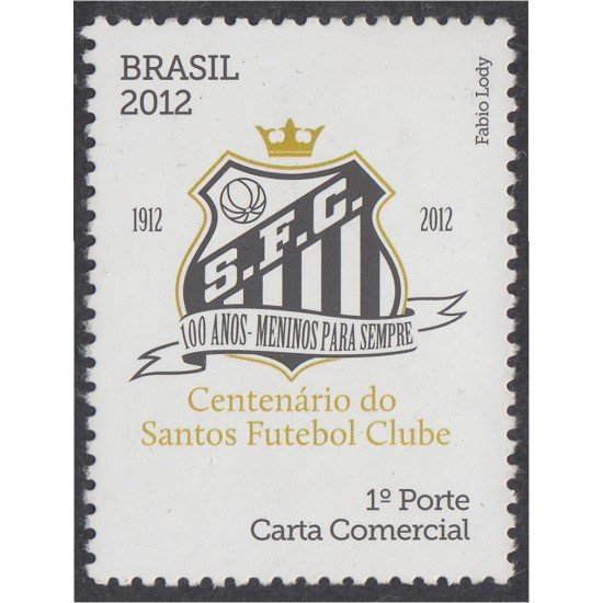 Brasil Brazil 3197 2012 Centenario del Club de Fútbol Santos MNH Brasil Brazil 3197 2012 Centenario del Club de Fútbol Santos MNH