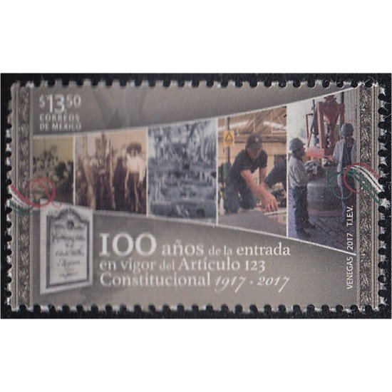 México 3040 2017 Centenario de la Constitución de 1917 MNH
