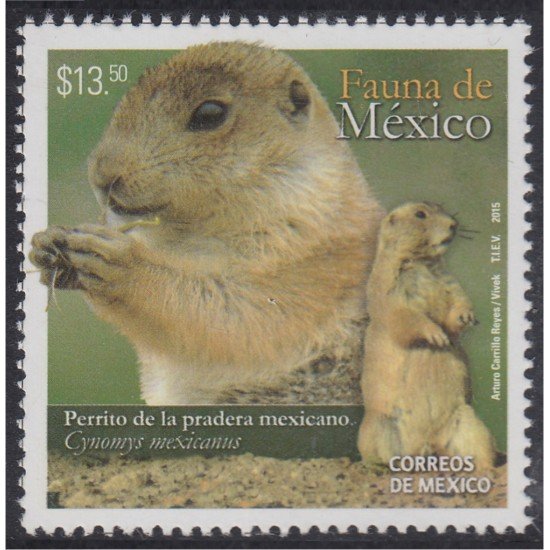 México 2935 2015 Fauna Perrito de Pradera MNH