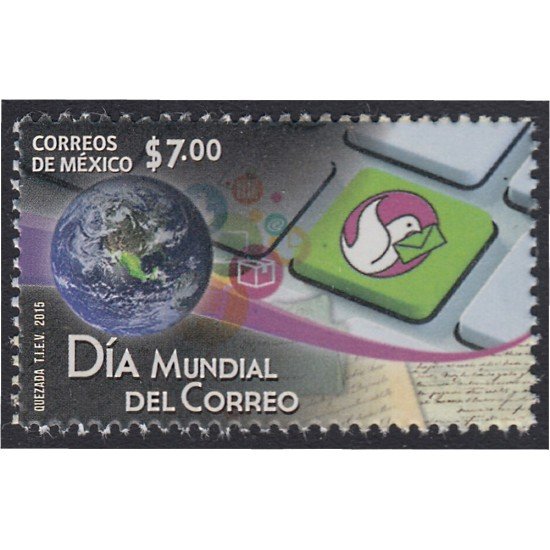 México 2933 2015 Día Mundial del Correo MNH