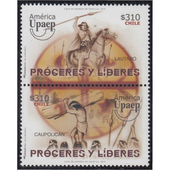 Chile 2049AB 2014 Próceres y Líderes MNH Chile 2049AB 2014 Próceres y Líderes MNH