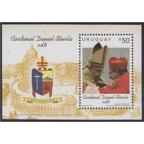 Uruguay HB 106 2015 Cardenal Daniel Sturla MNH Uruguay HB 106 2015 Cardenal Daniel Sturla MNH