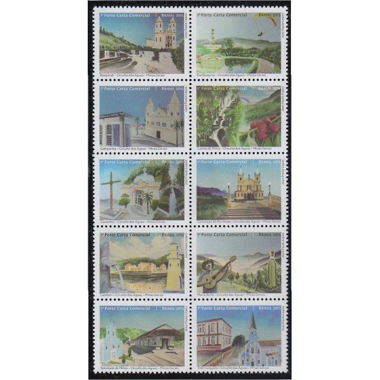Brasil Brazil 3461/70 2015 Circuitos de agua MNH Brasil Brazil 3461/70 2015 Circuitos de agua MNH