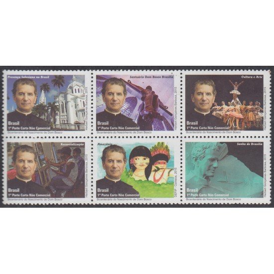 Brasil Brazil 3449/54 2015 Bicentenario del nacimiento de Juan Bosco MNH