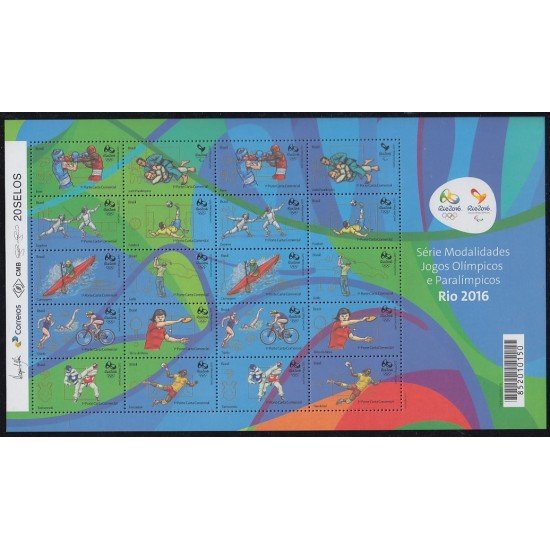 Brasil Brazil 3429/48 2015 Juegos Olímpicos y Paralímpicos MNH Brasil Brazil 3429/48 2015 Juegos Olímpicos y Paralímpicos MNH
