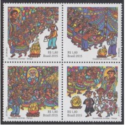Brasil Brazil 3415/18 2015 Grupos de baile MNH Brasil Brazil 3415/18 2015 Grupos de baile MNH