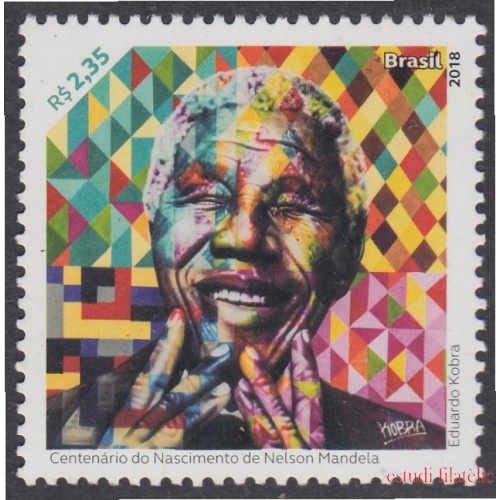 Brasil Brazil 3725 2018 Centenario del nacimiento de Nelson Mandela MNH