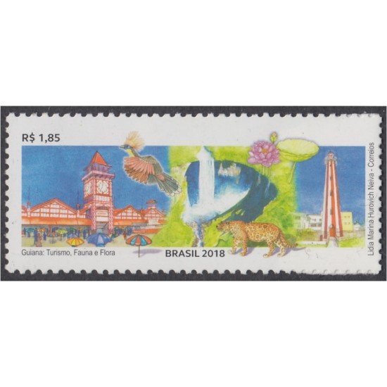 Brasil Brazil 3722 2018 Guiana turismo fauna y flora MNH